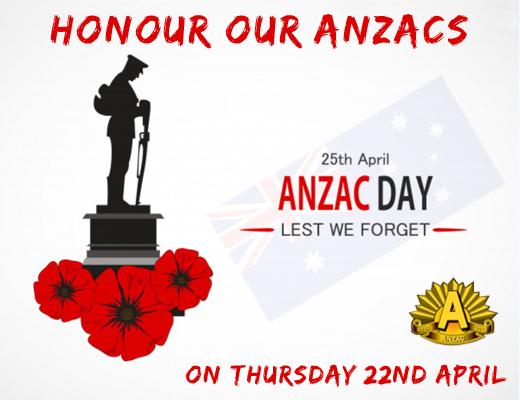 HONOUR OUR ANZACS