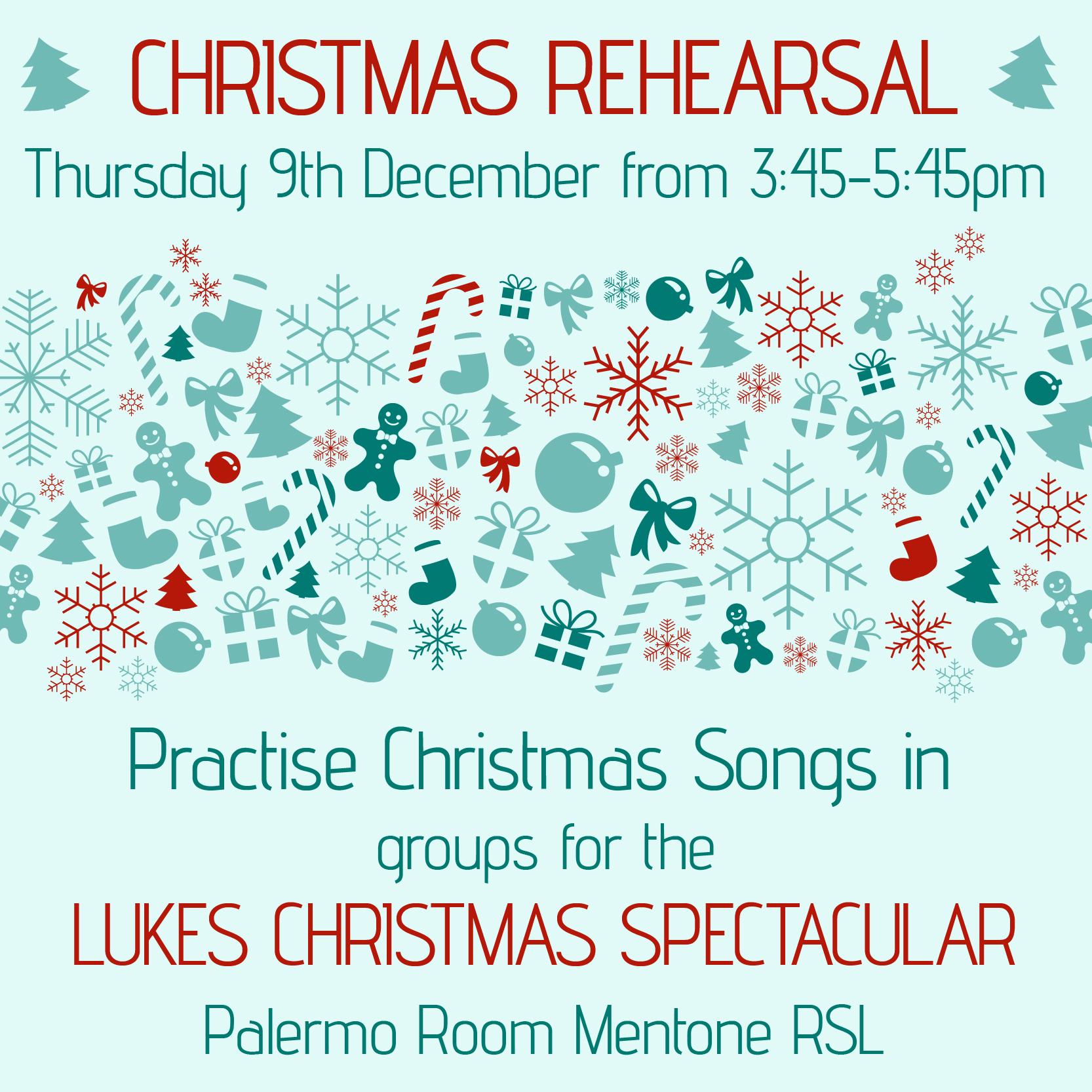 CHRISTMAS REHEARSAL NIGHT